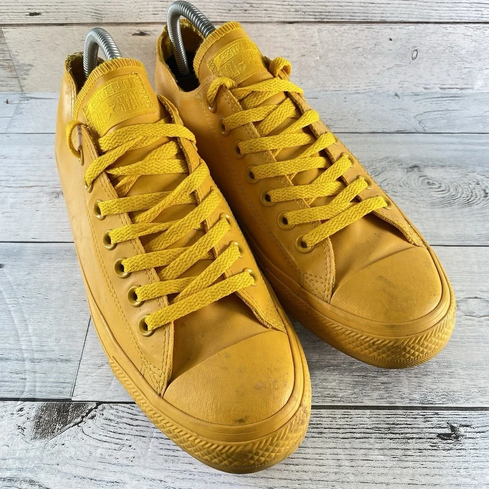 Converse Shoes Unisex Mens 9 Womens 11 Yellow Rubber All Star Rain Gear Low Top